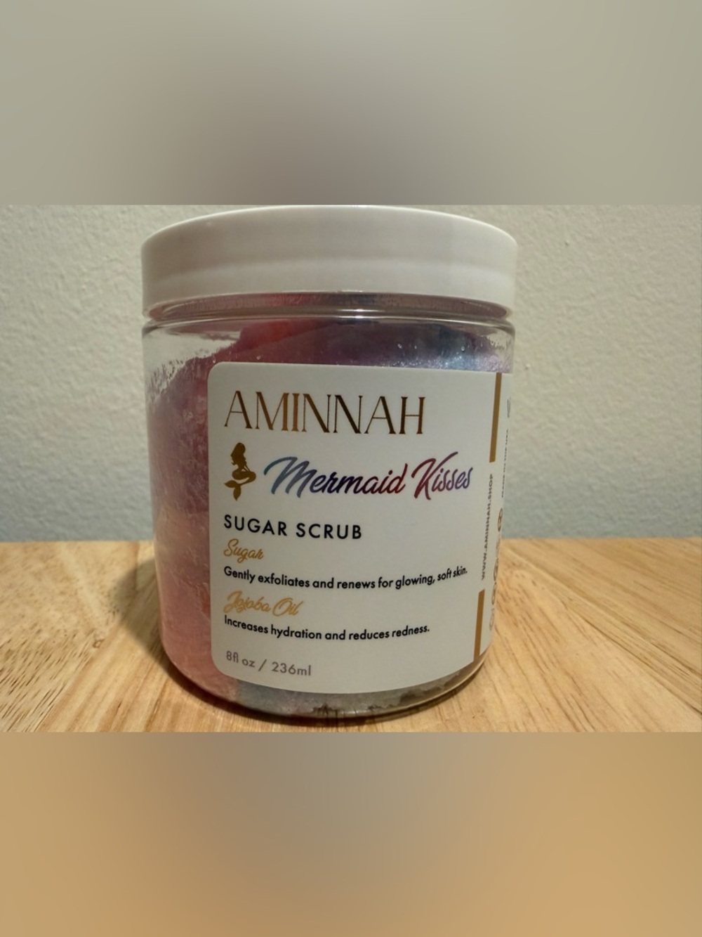 AMINNAH Mermaid Kisses Sugar Scrub - Pink & Purple